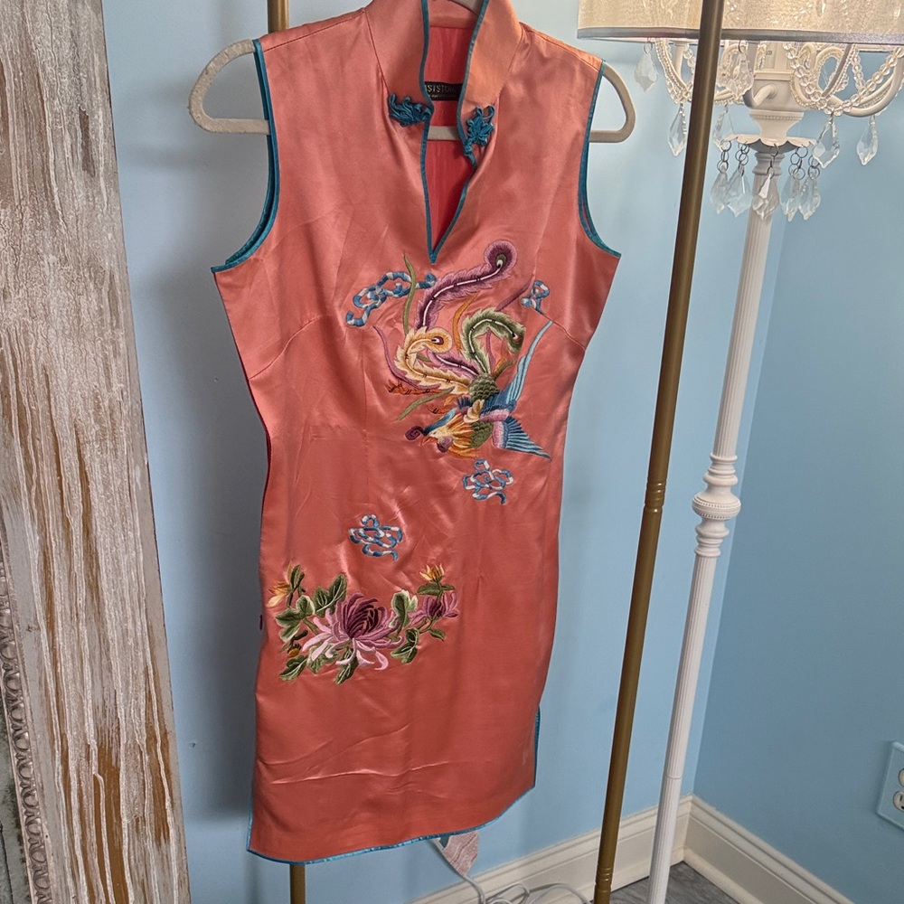 Elegant Pink Embroidered Dress by East Store